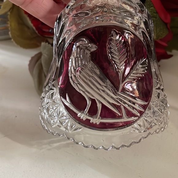 Vintage Hofbauer Red Byrd Crystal Bell from Germany - Picture 6 of 6